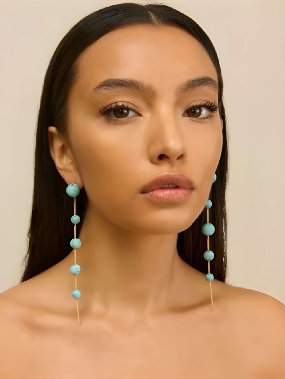 NEW in Box Cult Gaia Atum Turquoise Dangle Stud Earrings MSRP $228
